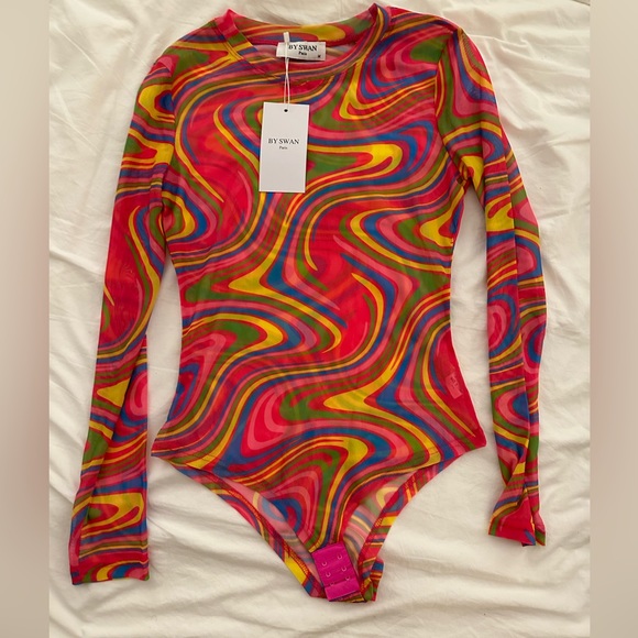 Mesh colorful bodysuits size M. - Picture 3 of 4